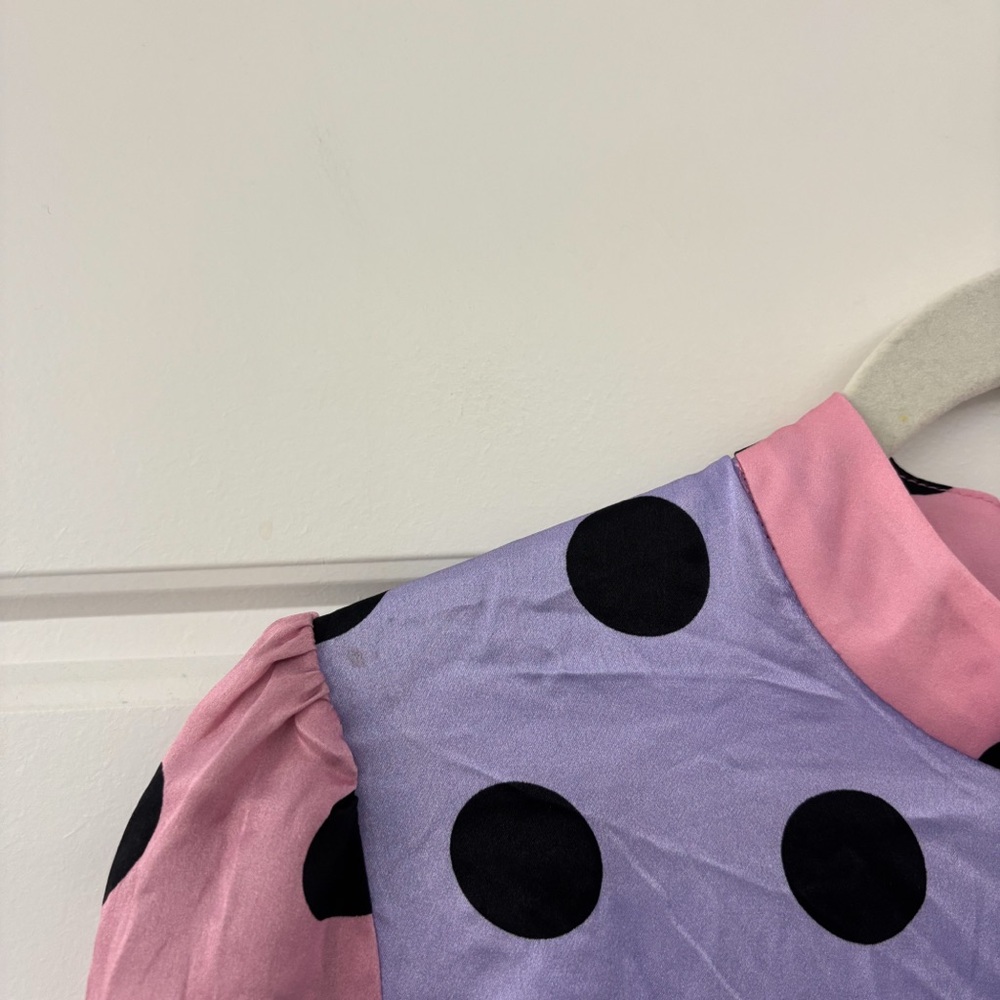 Olivia Rubin Marley Dress Silk Polka Dot Long Sleeve - Picture 12 of 13